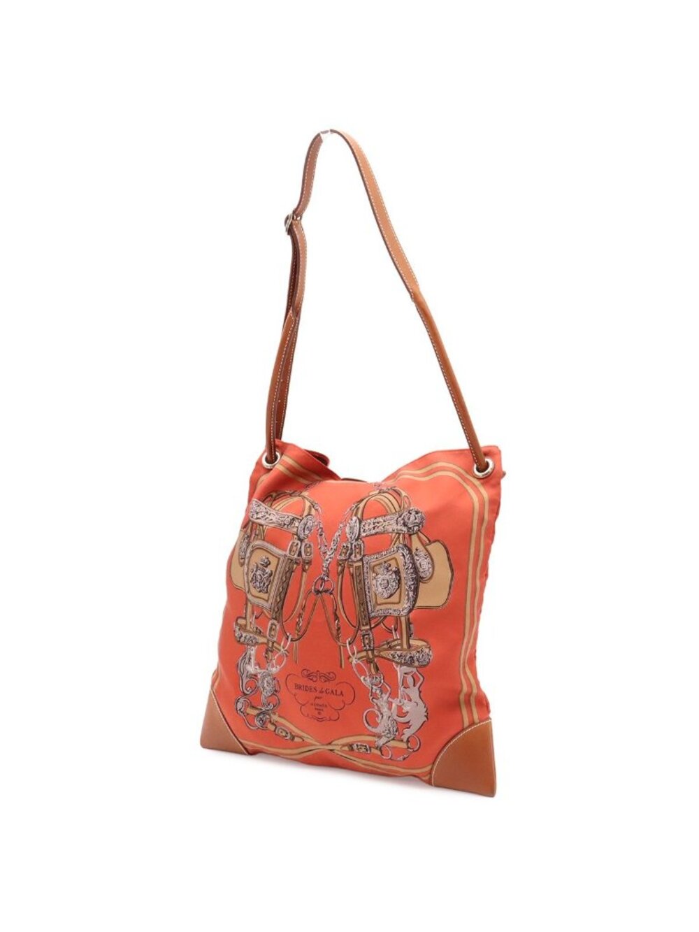 Hermes Silky City PM Bride de Gala Shoulder Bag Silk Terracotta Brown Pouch - Picture 2 of 9